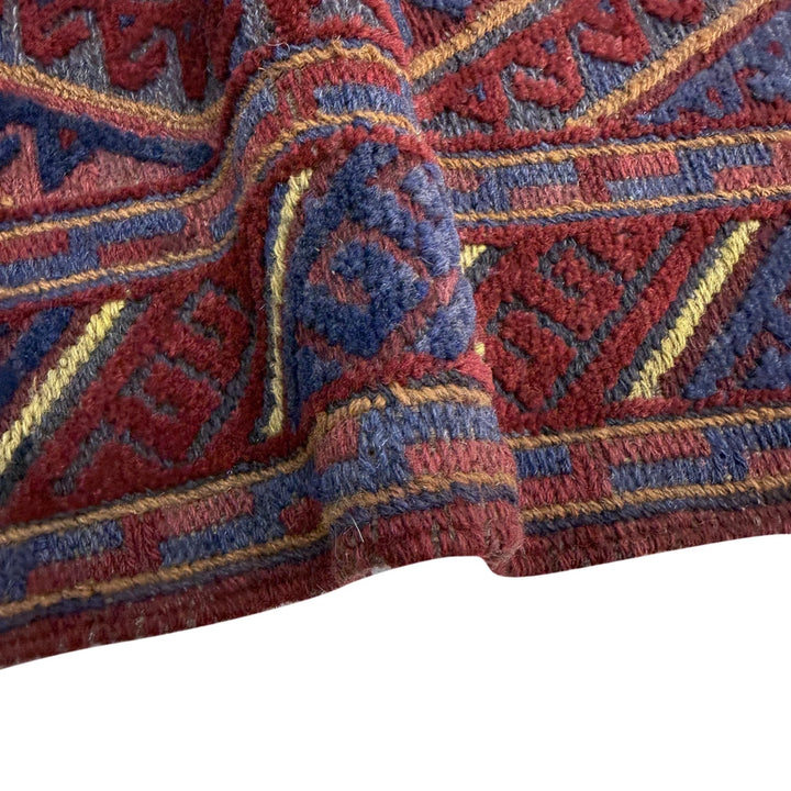 Multicolor Afghan Mashwani Rug 3' 11" x 4' 2" Hand-Knotted | No. AL91569