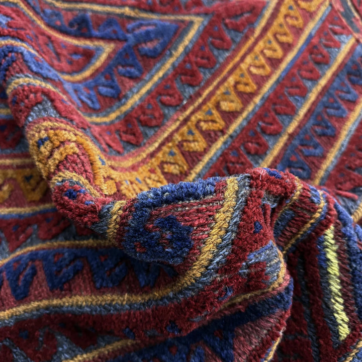 Multicolor Afghan Mashwani Rug 3' 11" x 4' 2" Hand-Knotted | No. AL91569