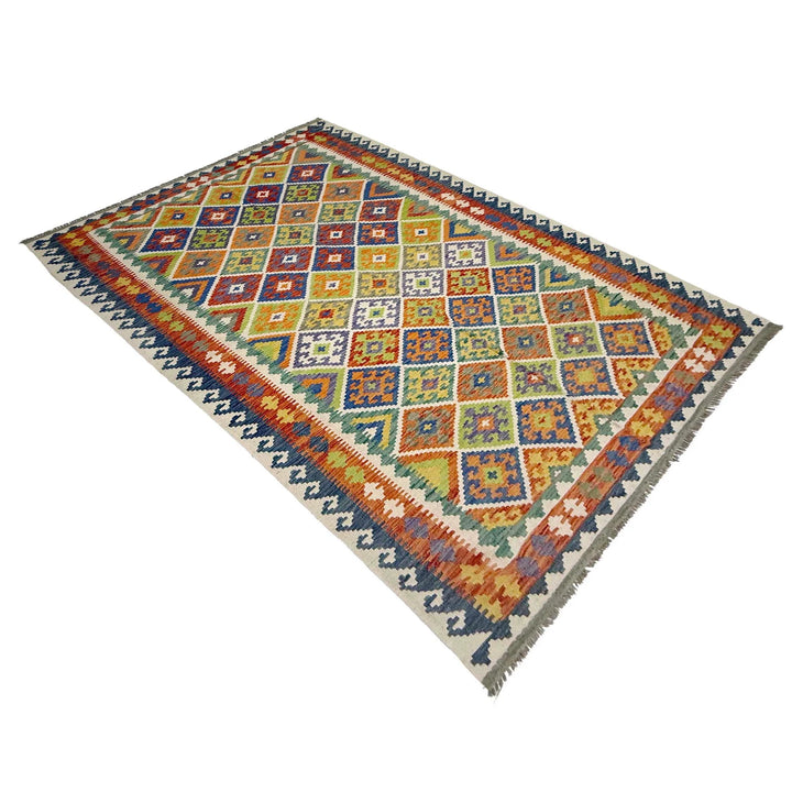 Afghan Kilim Rug 6' 9" x 10' 2" Flat-Weave | No. AL91603