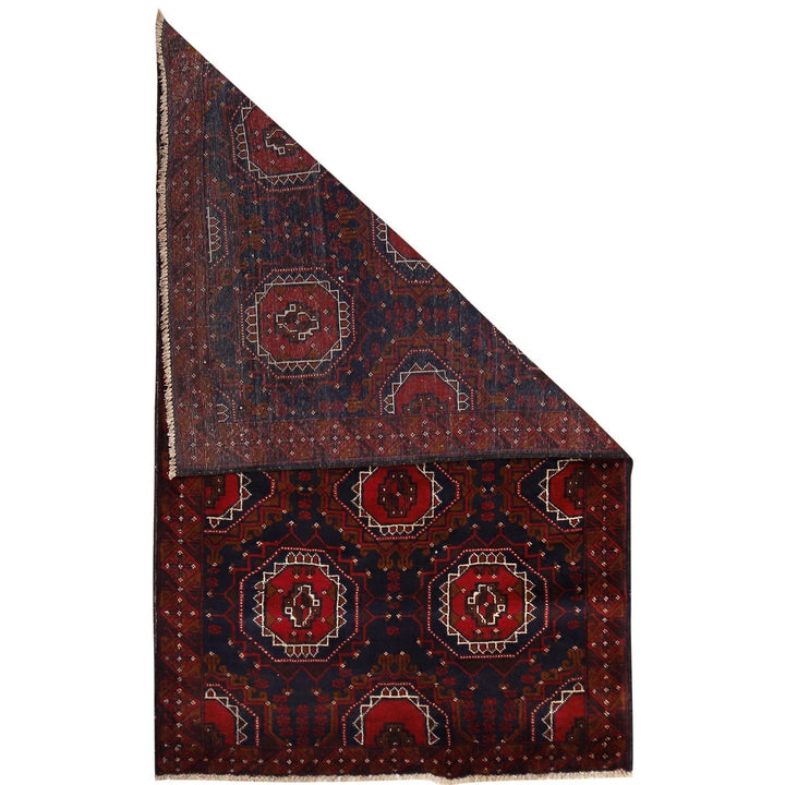 Afghan Baluchi Rug 3' 7" x 5' 11" Hand-Knotted | No. AL91692