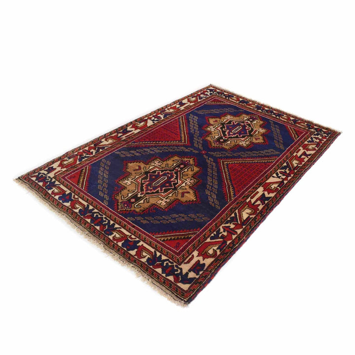 Afghan Baluchi Rug 4' 4" x 6' 4" Hand-Knotted | No. AL91805