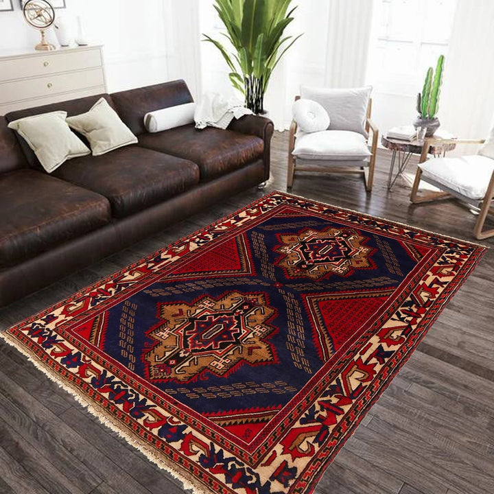 Afghan Baluchi Rug 4' 4" x 6' 4" Hand-Knotted | No. AL91805