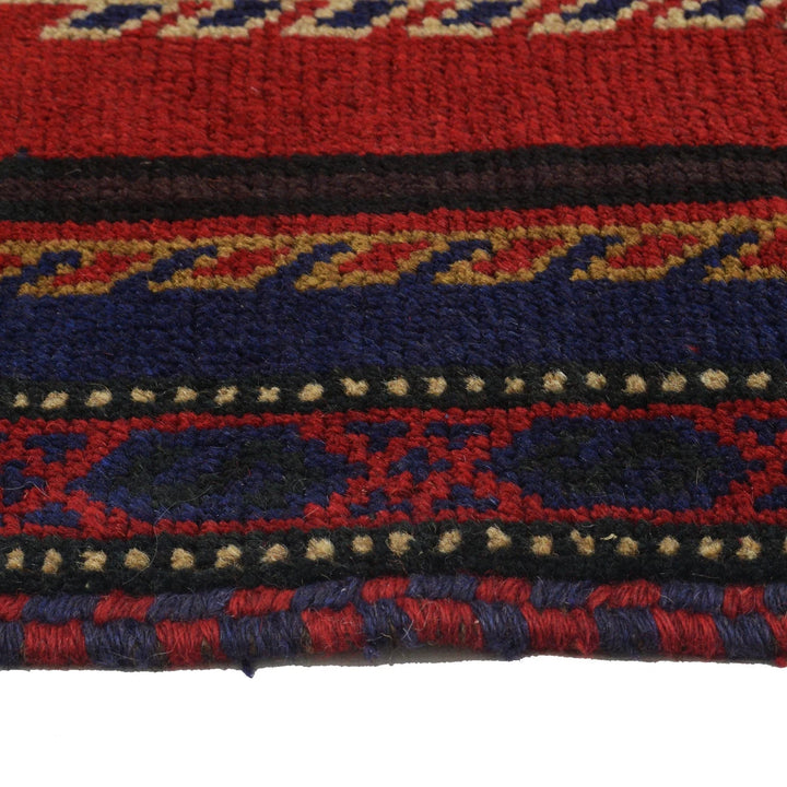 Dark Blue Afghan Baluchi Rug 3' 1" x 5' 5" Hand-Knotted | No. AL91859