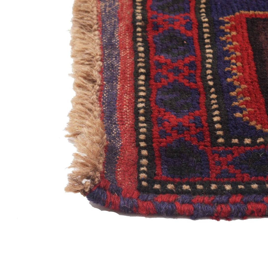 Dark Blue Afghan Baluchi Rug 3' 1" x 5' 5" Hand-Knotted | No. AL91859