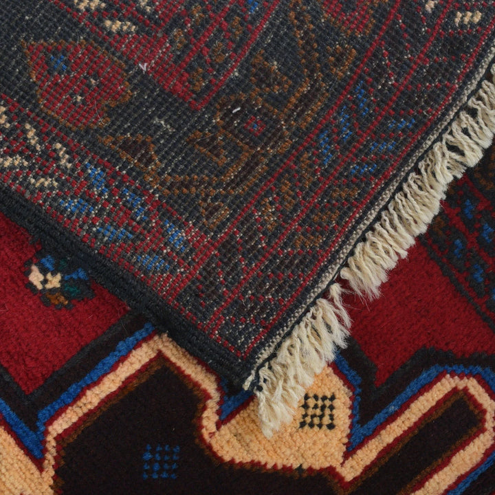 Afghan Baluchi Rug 2' 11" x 4' 11" Hand-Knotted | No. AL91926