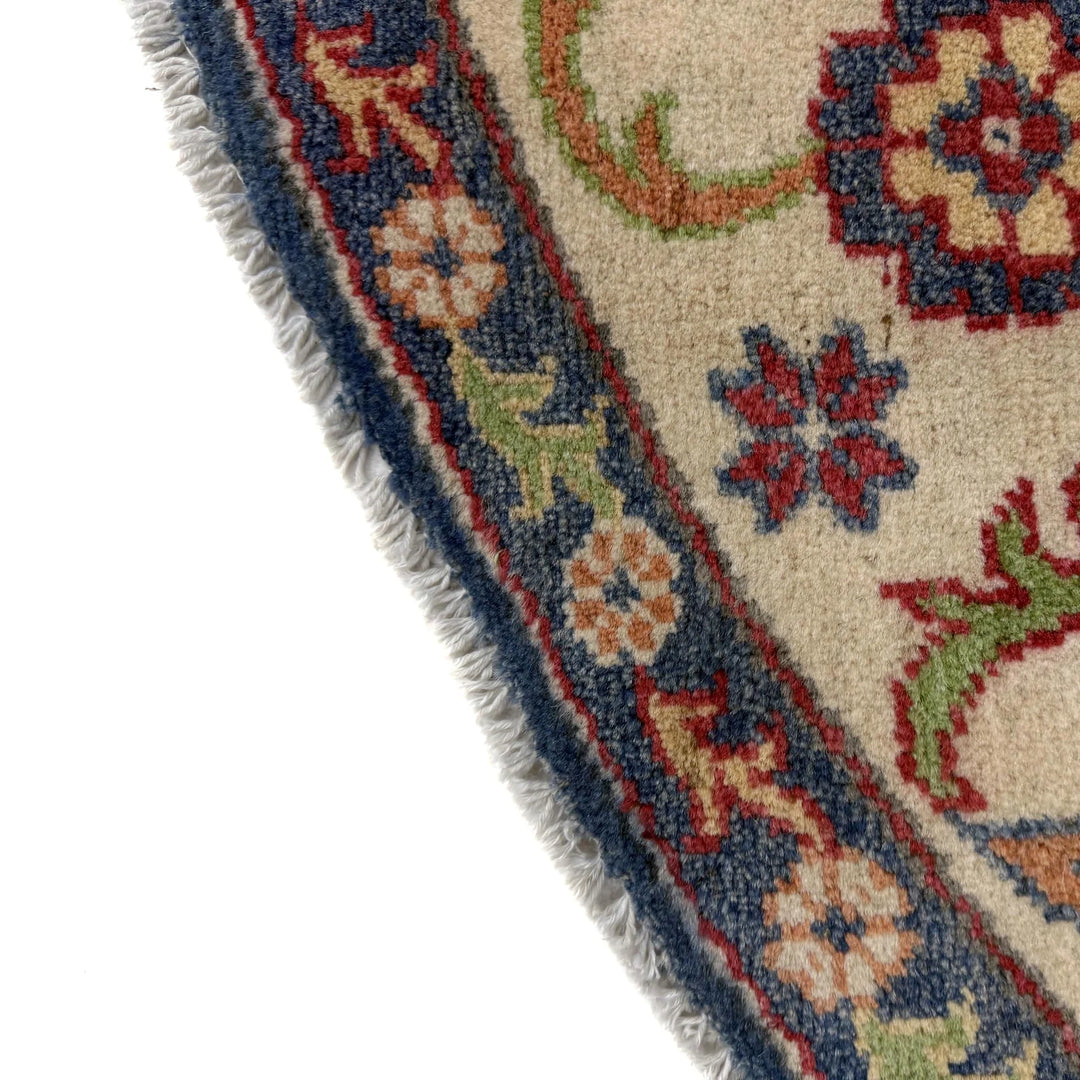 Blue Afghan Kazak Rug 6' 7" x 6' 7" Hand-Knotted | No. AL91930