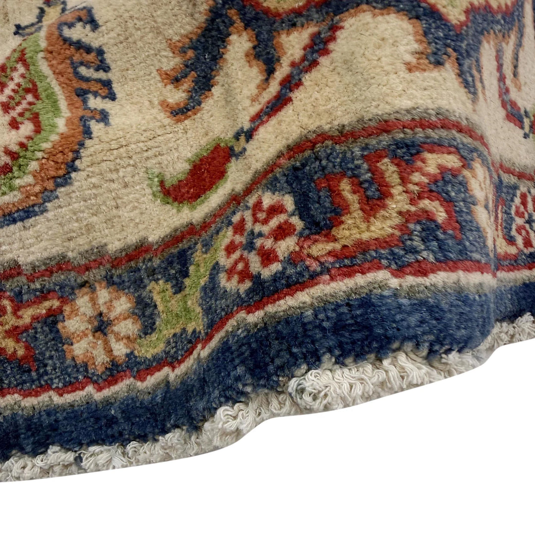 Blue Afghan Kazak Rug 6' 7" x 6' 7" Hand-Knotted | No. AL91930