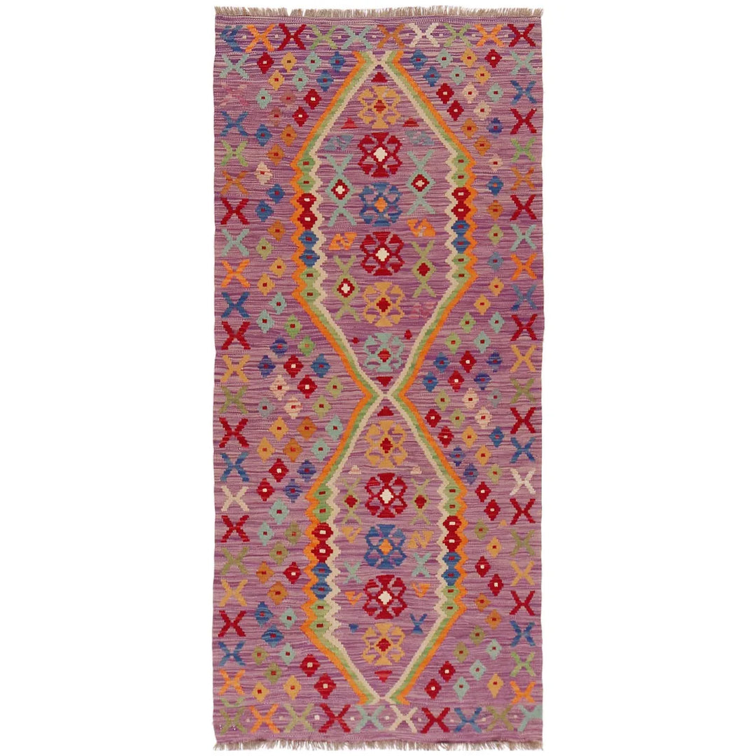 Afghan Kilim Rug 2' 10" x 6' 7" Flat-Weave | No. AL91935