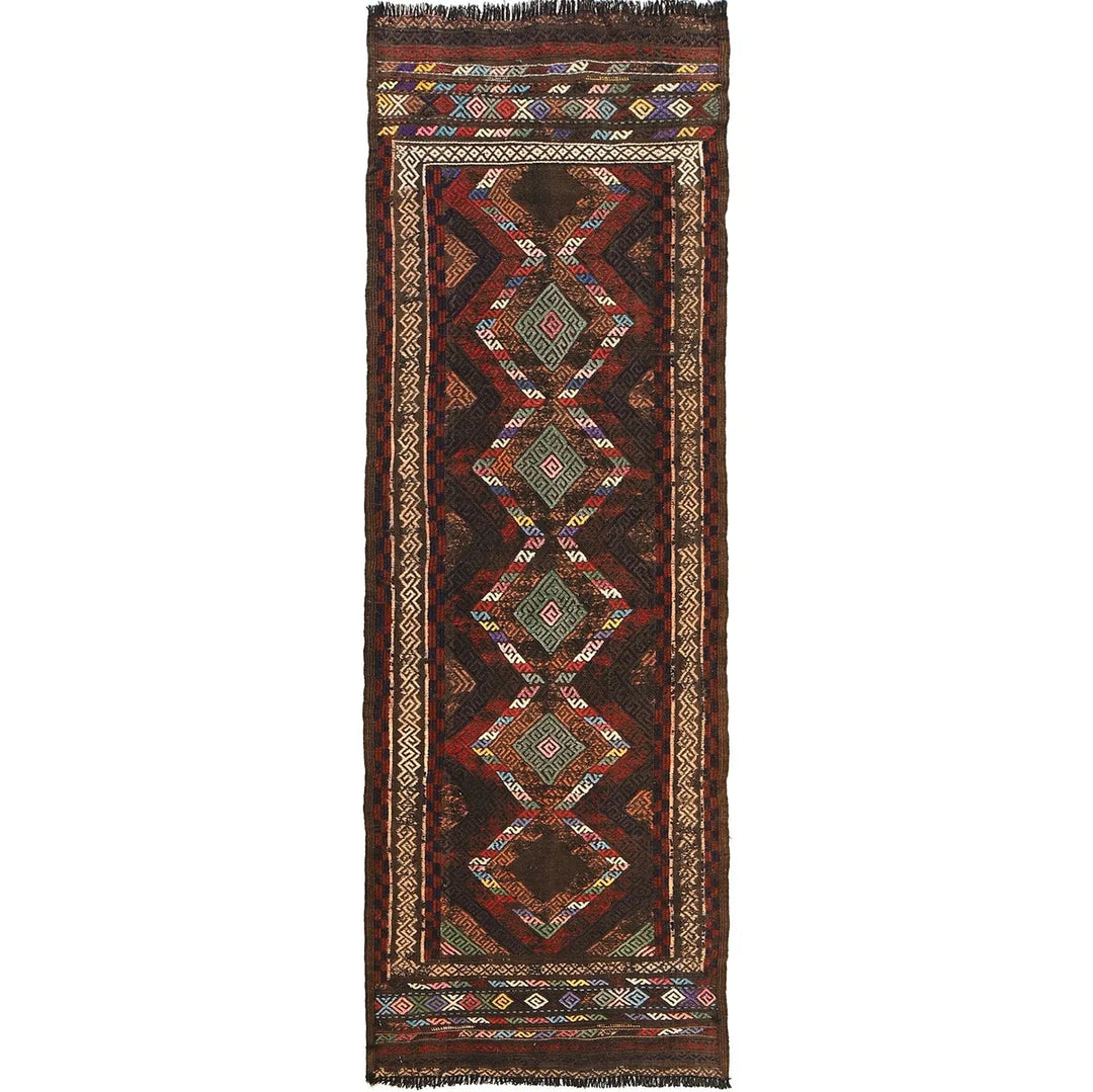 Afghan Suzani Kilim Runner 2' 0" x 6' 1" Flat-Weave | No. AL91942