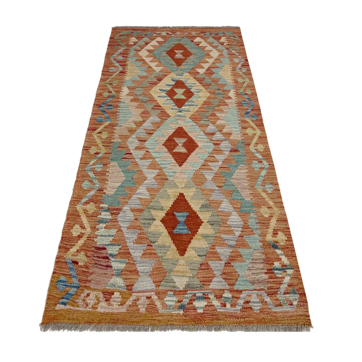 Afghan Vegetable Kilim Rug 2' 6" x 5' 1" Flat-Weave | No. AL921017