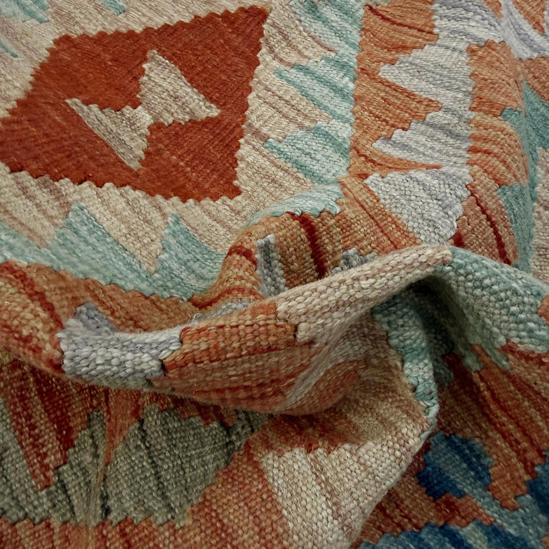 Afghan Vegetable Kilim Rug 2' 6" x 5' 1" Flat-Weave | No. AL921017