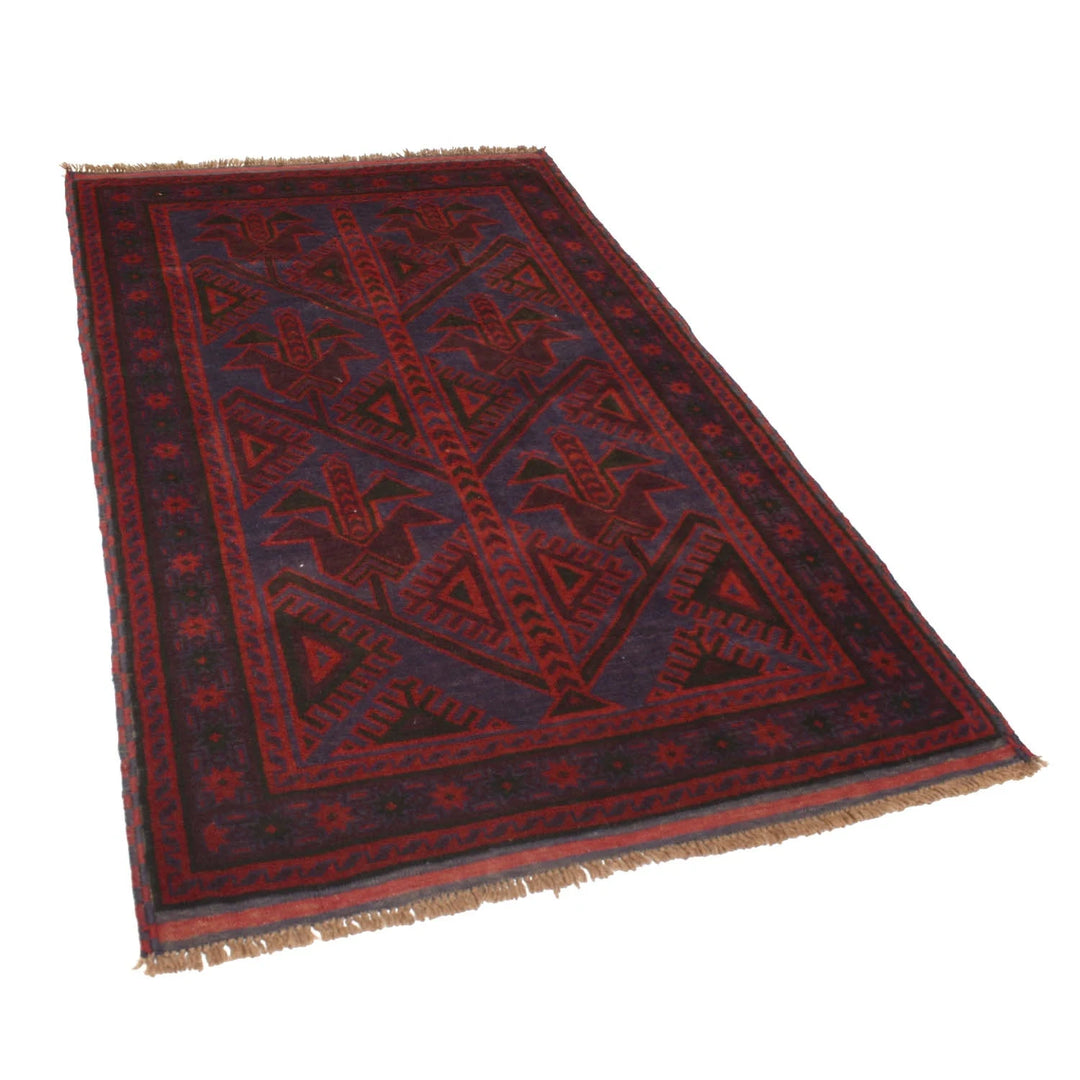 Afghan Baluchi Rug 4' 0" x 6' 5" Hand-Knotted | No. AL92121