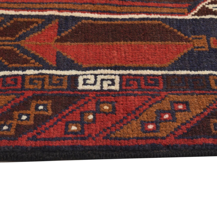 Afghan Prayer Rug 2' 9" x 3' 11" Hand-Knotted | No. AL92385