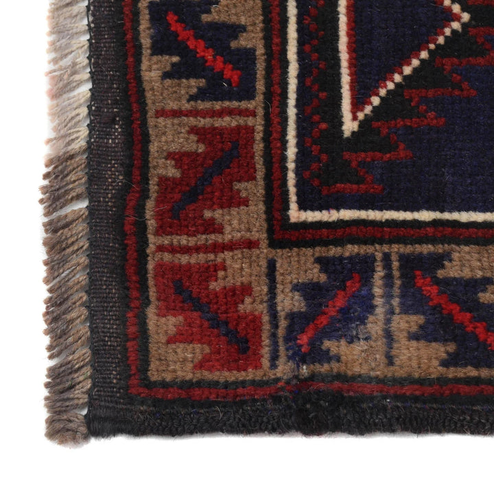 Afghan Baluchi Rug 2' 7" x 4' 9" Hand-Knotted | No. AL92457