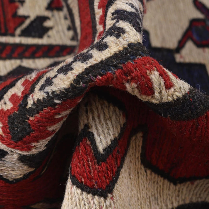 Beige Afghan Kilim Rug 2' 9" x 4' 5" Flat-Weave | No. AL92479