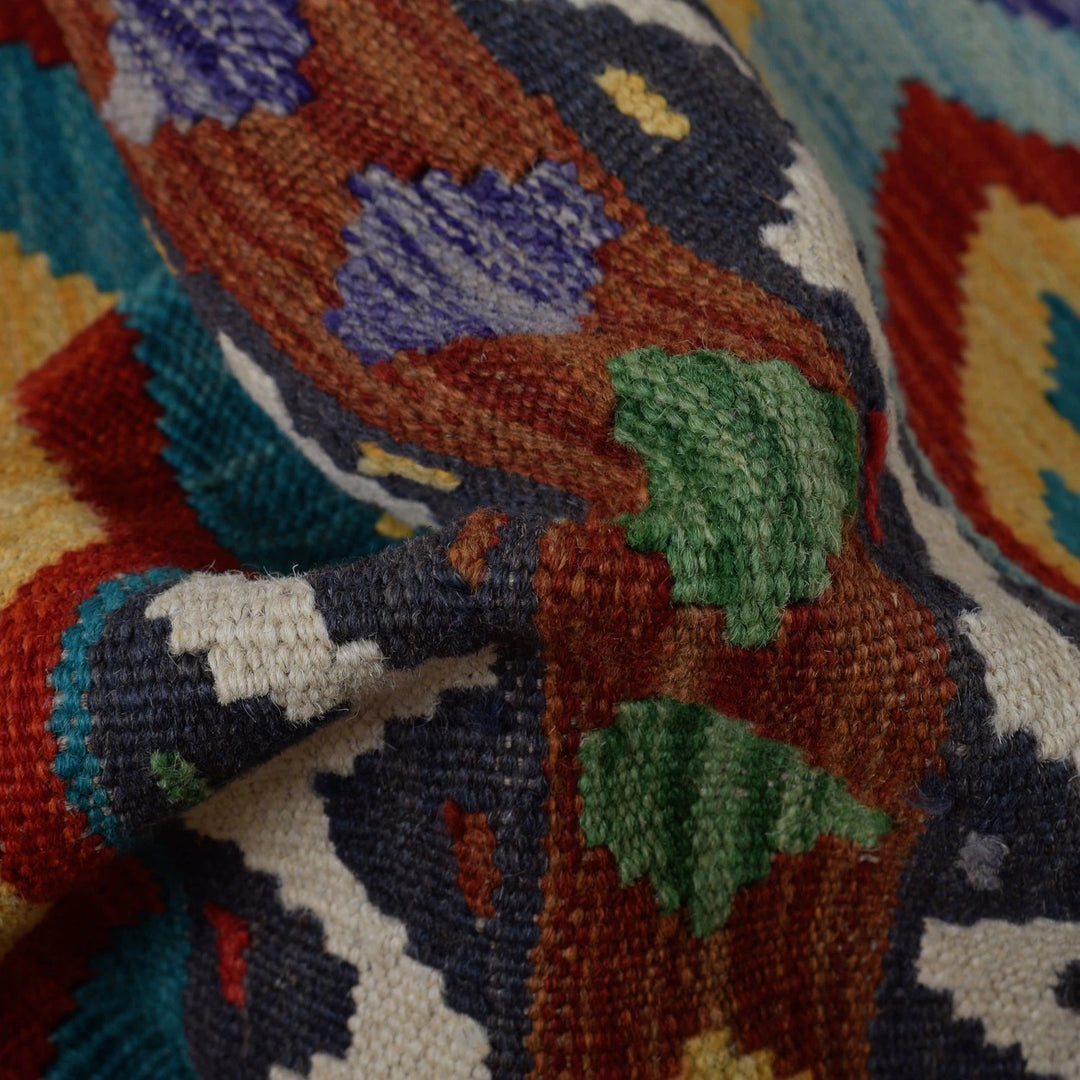 Afghan Kilim Runner 2' 9" x 9' 5" Flat-Weave | No. AL92503