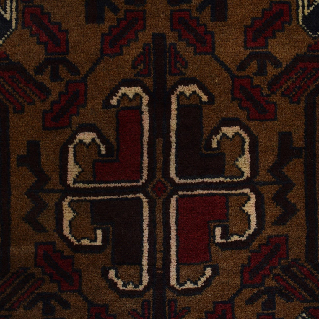 Afghan Baluchi Rug 4' 0" x 6' 3" Hand-Knotted | No. AL92533