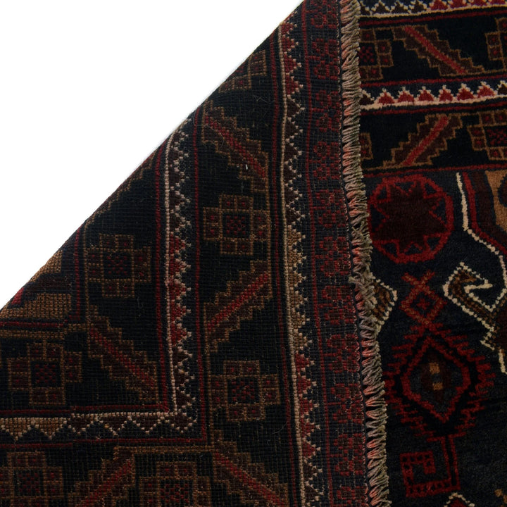 Afghan Baluchi Rug 4' 0" x 6' 3" Hand-Knotted | No. AL92533