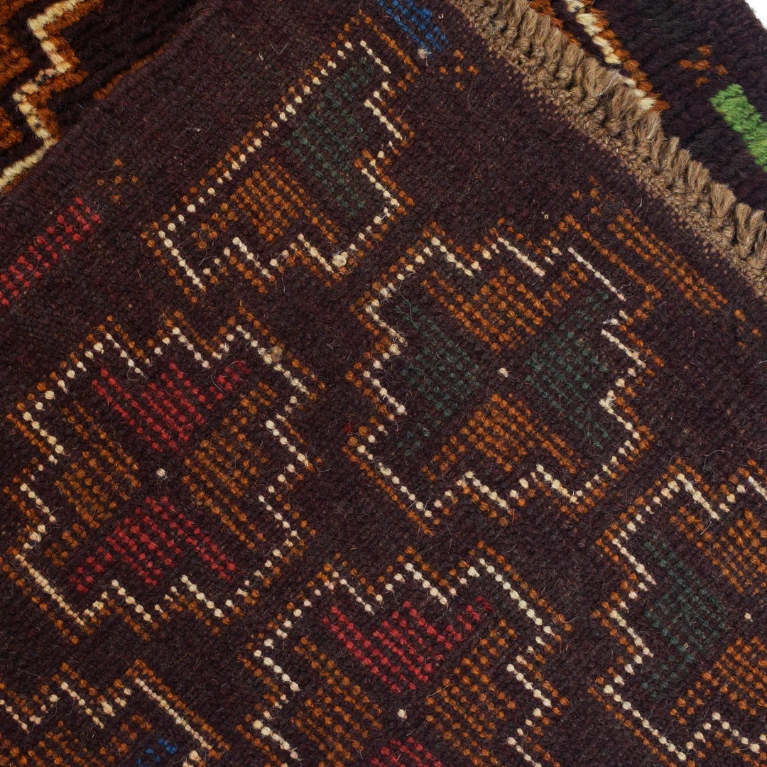Afghan Baluchi Rug 2' 1" x 6' 7" Hand-Knotted | No. AL92685