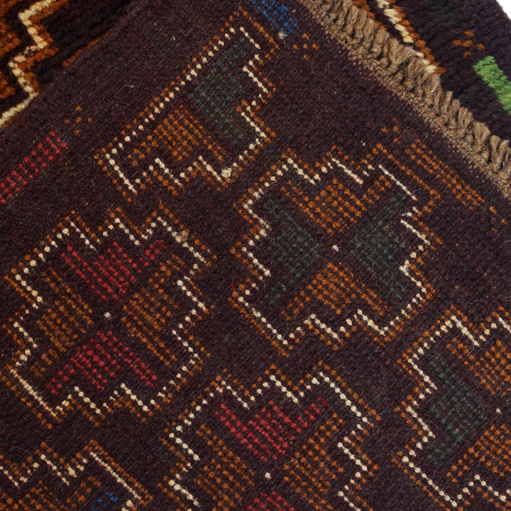 Afghan Baluchi Rug 2' 1" x 6' 7" Hand-Knotted | No. AL92685