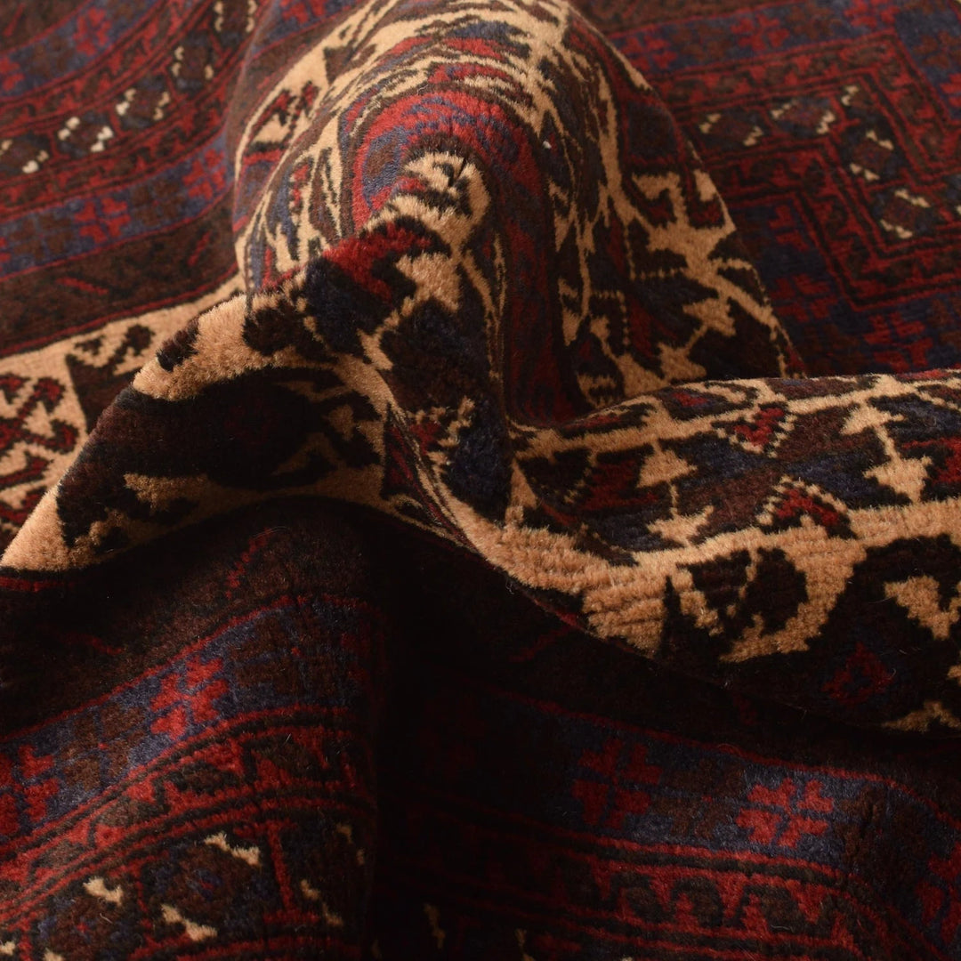 Afghan Prayer Rug 3' 0" x 4' 8" Hand-Knotted | No. AL92753