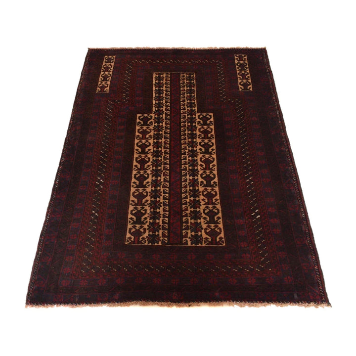 Afghan Prayer Rug 3' 0" x 4' 8" Hand-Knotted | No. AL92753