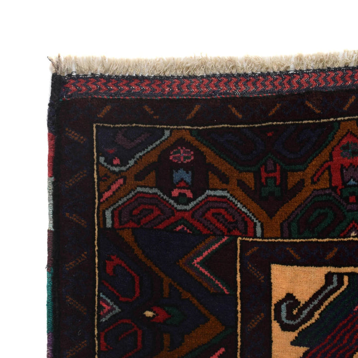 Afghan Prayer Rug 2' 11" x 4' 8" Hand-Knotted | No. AL92772