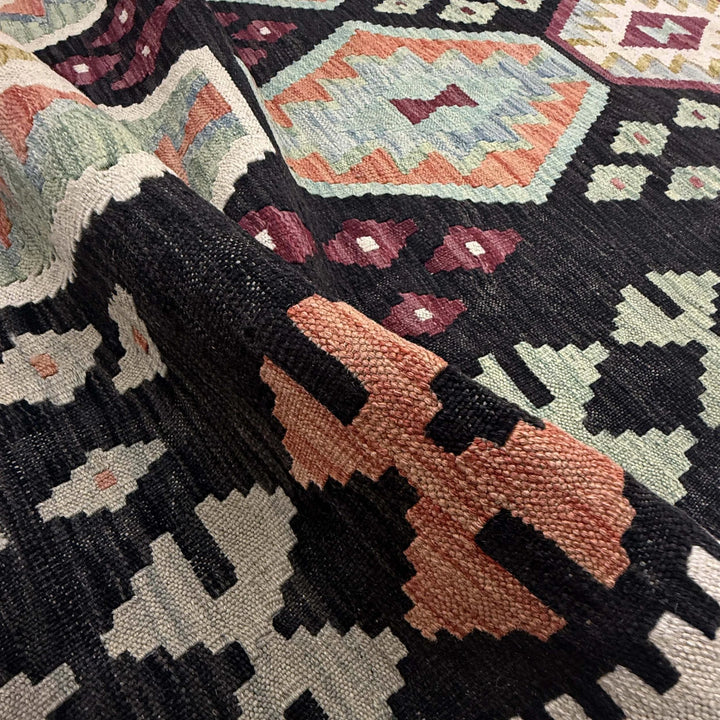 Afghan Kilim Rug 6' 7" x 9' 10" Flat-Weave | No. AL92777