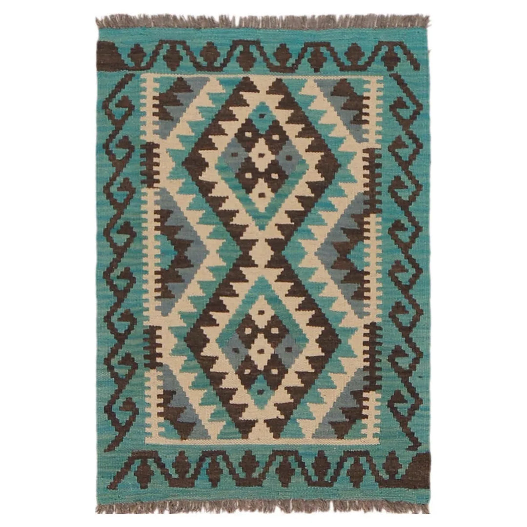 Afghan Kilim Rug 2' 0" x 2' 11" Flat-Weave | No. AL92778