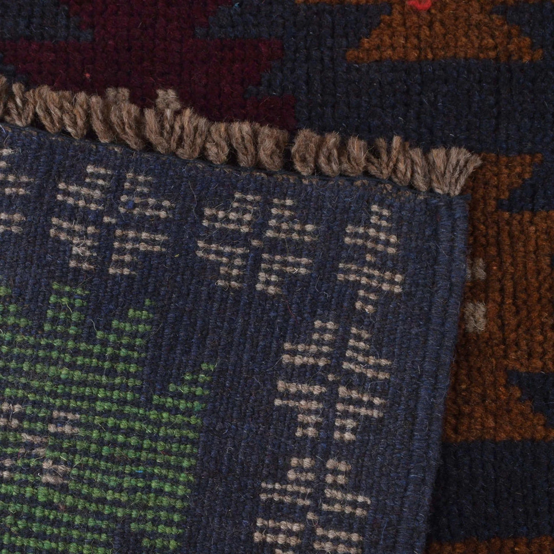 Afghan Baluchi Rug 4' 1" x 6' 5" Hand-Knotted | No. AL92834