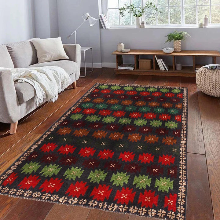 Afghan Baluchi Rug 4' 1" x 6' 5" Hand-Knotted | No. AL92834