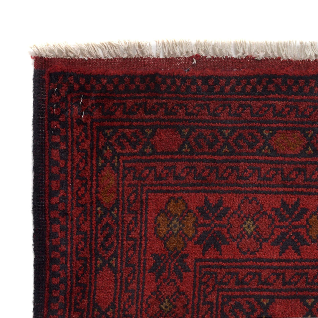 Red Afghan Khal Mohammadi Rug 4'11" x 6'4" Hand-Knotted | No. AL92847