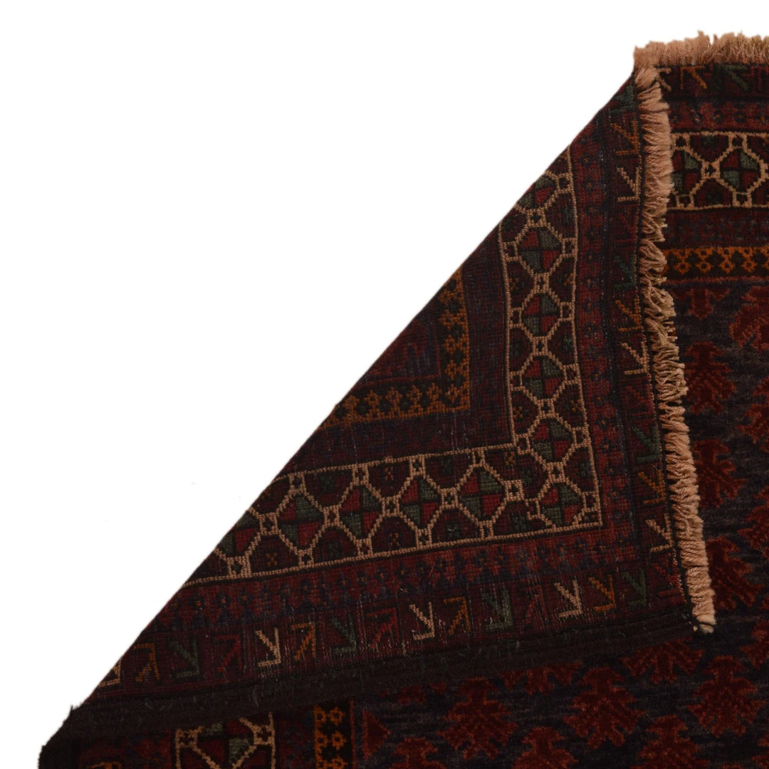 Red Afghan Prayer Rug 2' 8" x 3' 11" Hand-Knotted | No. AL92909