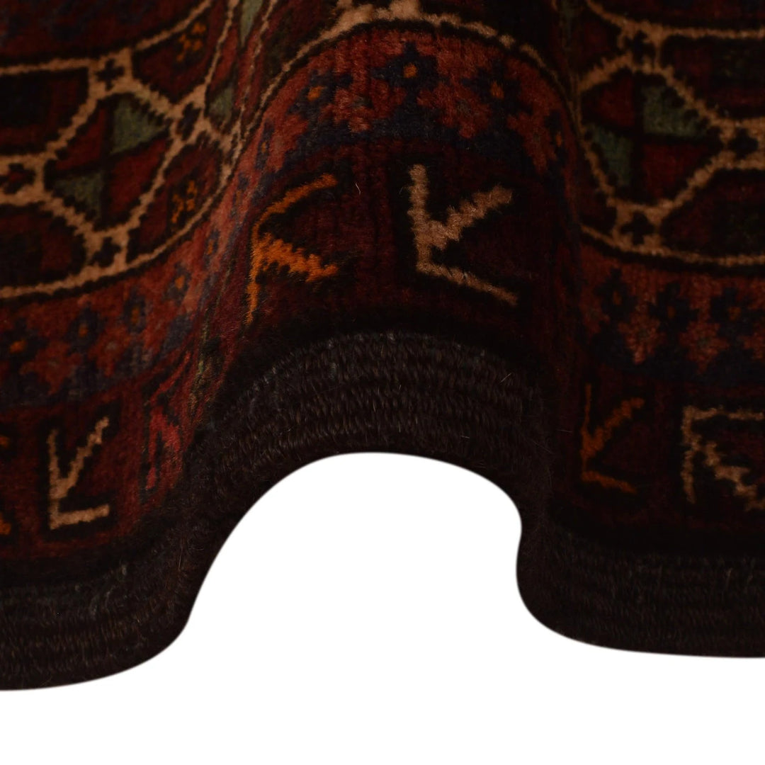 Red Afghan Prayer Rug 2' 8" x 3' 11" Hand-Knotted | No. AL92909