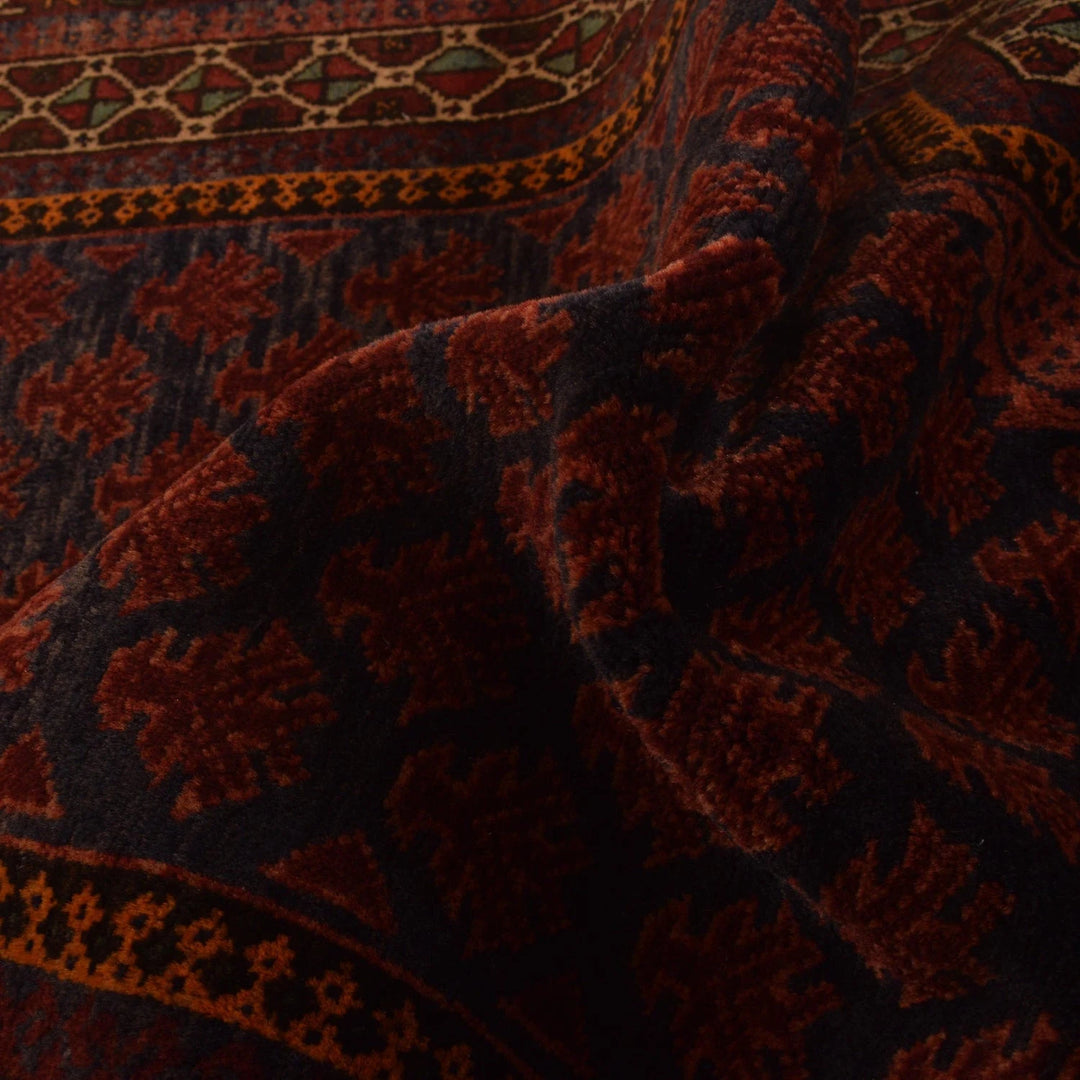 Red Afghan Prayer Rug 2' 8" x 3' 11" Hand-Knotted | No. AL92909
