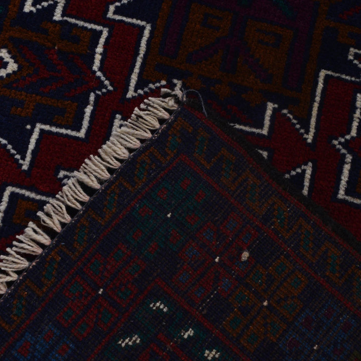 Afghan Baluchi Rug 2' 9" x 4' 5" Hand-Knotted | No. AL92927
