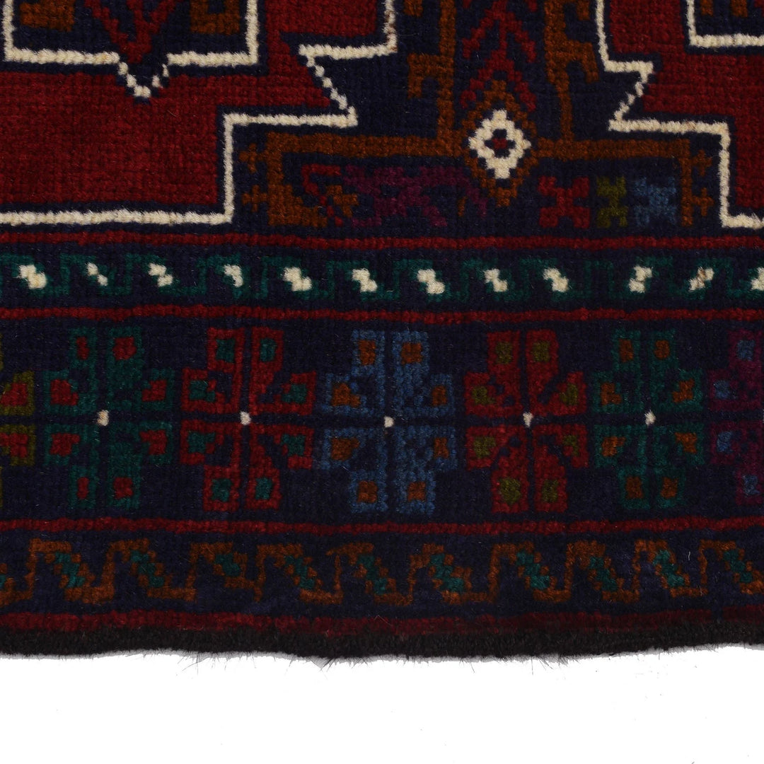 Afghan Baluchi Rug 2' 9" x 4' 5" Hand-Knotted | No. AL92927
