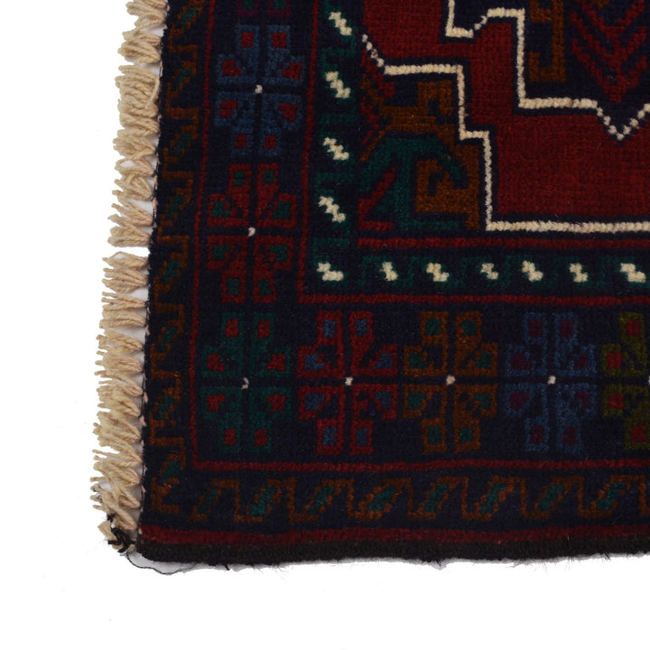 Afghan Baluchi Rug 2' 9" x 4' 5" Hand-Knotted | No. AL92927