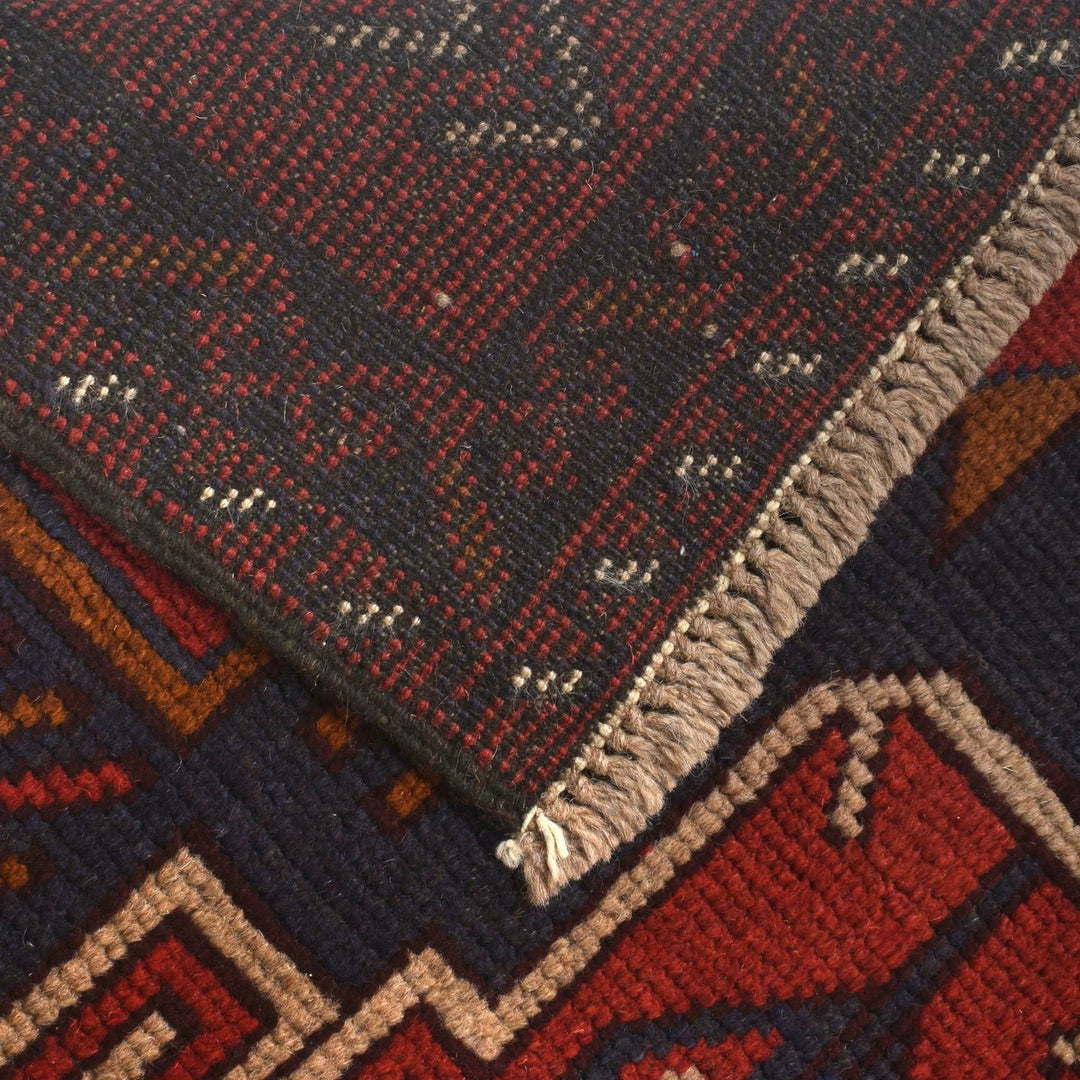 Afghan Baluchi Rug 3'9" x 6'6" Hand-Knotted | No. AL93000
