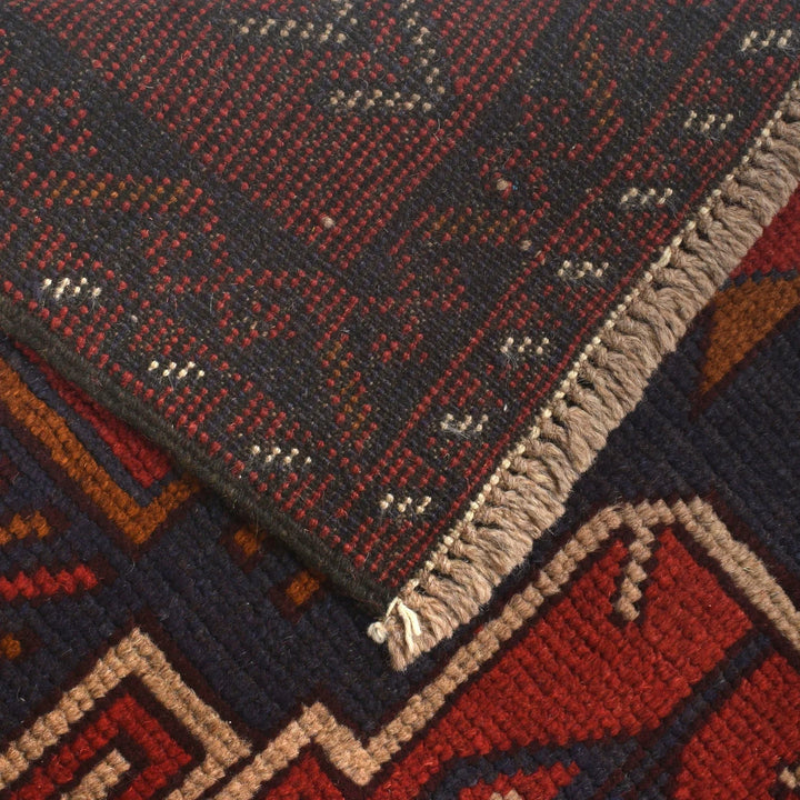 Afghan Baluchi Rug 3'9" x 6'6" Hand-Knotted | No. AL93000