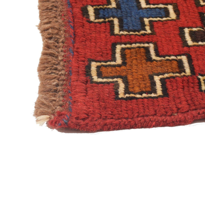 Red Afghan Baluchi Rug 2' 2" x 6' 2" Hand-Knotted | No. AL93009