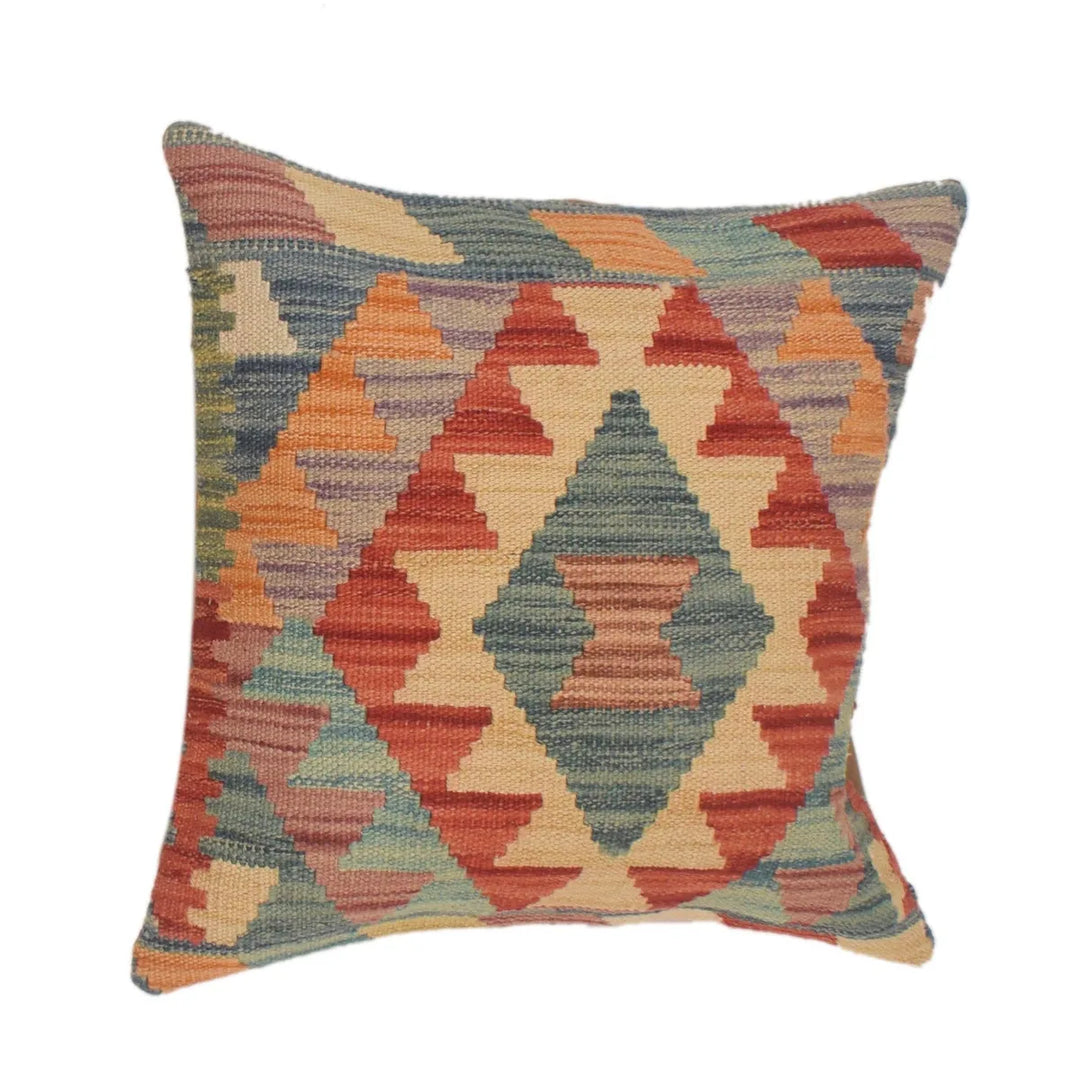 Afghan Kilim Rug 1' 6" x 1' 6" Flat-Weave | No. AL93151