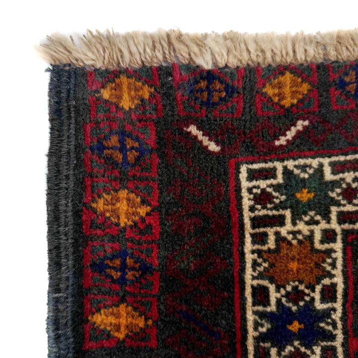 Afghan Baluchi Rug 2' 8" x 4' 8" Hand-Knotted | No. AL93262