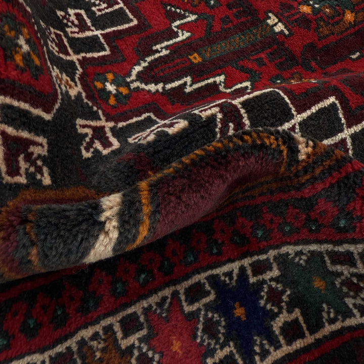 Afghan Baluchi Rug 2' 8" x 4' 8" Hand-Knotted | No. AL93262