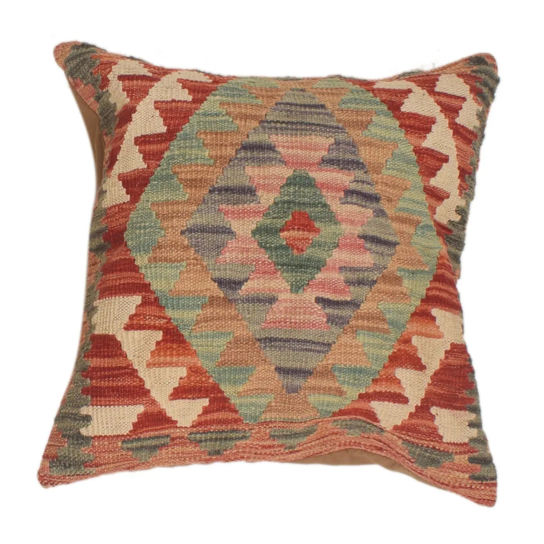 Afghan Geometric Rug 1' 7" x 1' 7" Flat-Weave | No. AL93324