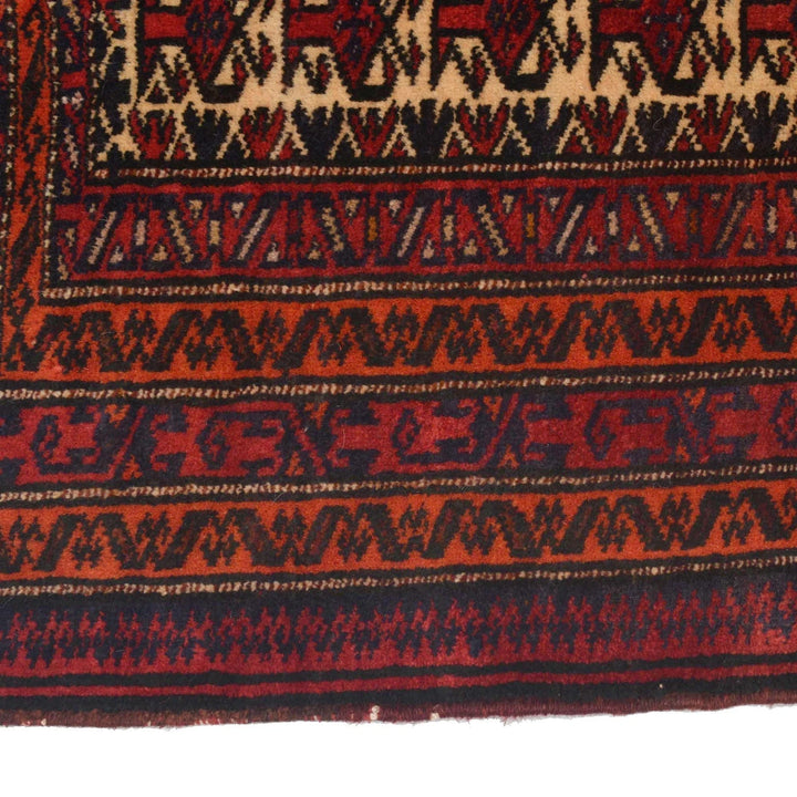 Afghan Prayer Rug 2' 8" x 3' 8" Hand-Knotted | No. AL93474