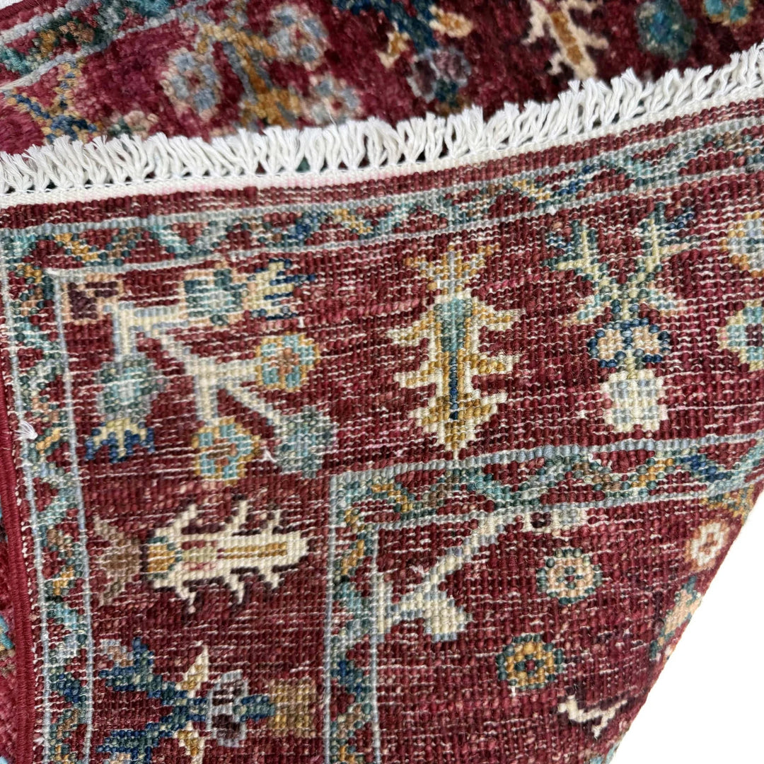 Red Afghan Sultani Rug 2' 0" x 5' 10" Hand-Knotted | No. AL93500