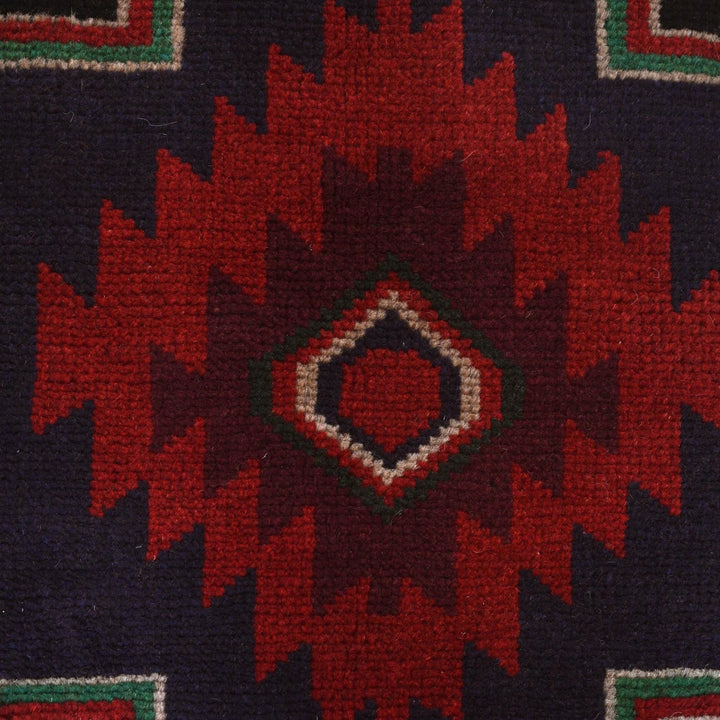 Afghan Baluchi Rug 4' 4" x 6' 7" Hand-Knotted | No. AL93575