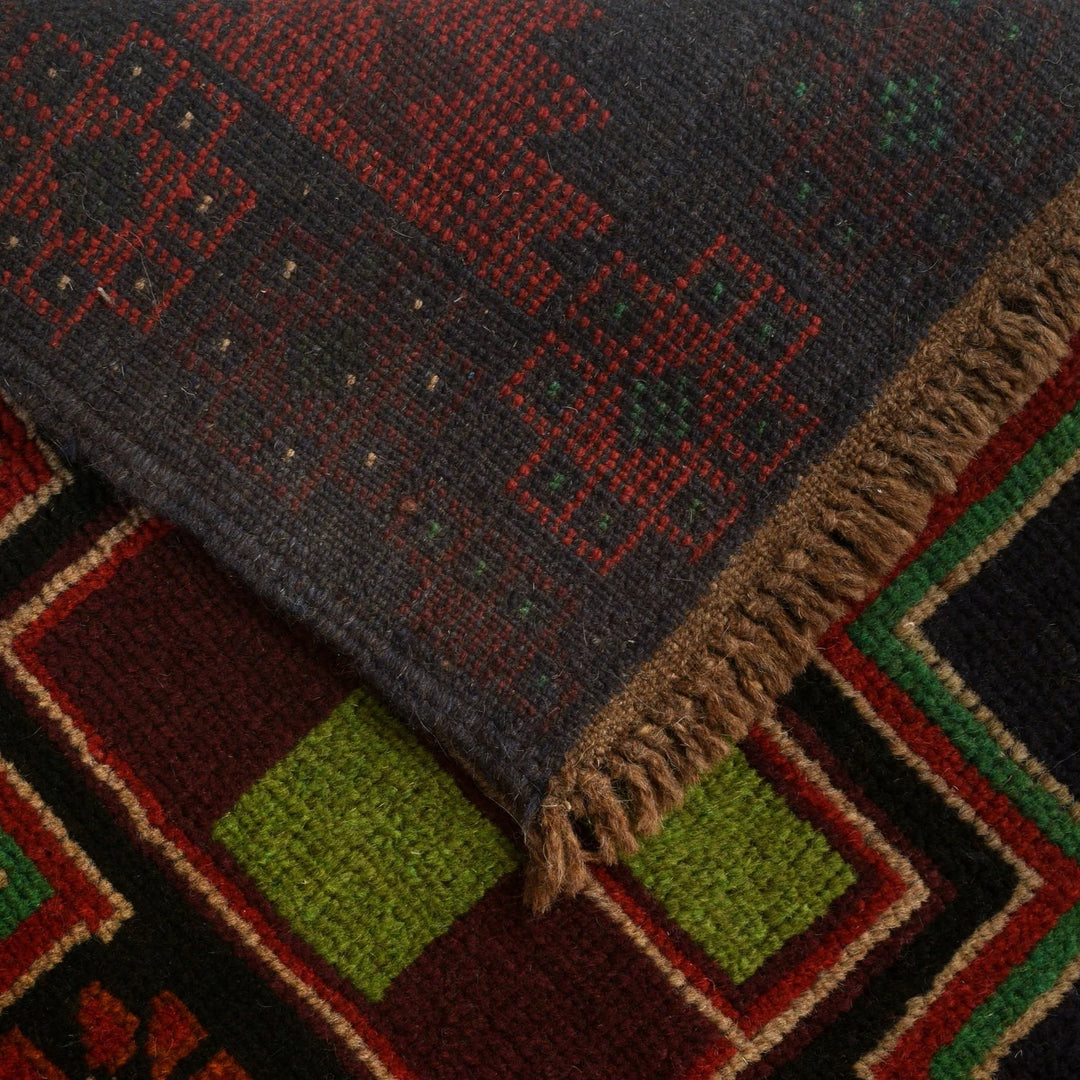 Afghan Baluchi Rug 4' 4" x 6' 7" Hand-Knotted | No. AL93575