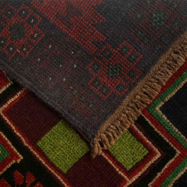 Afghan Baluchi Rug 4' 4" x 6' 7" Hand-Knotted | No. AL93575